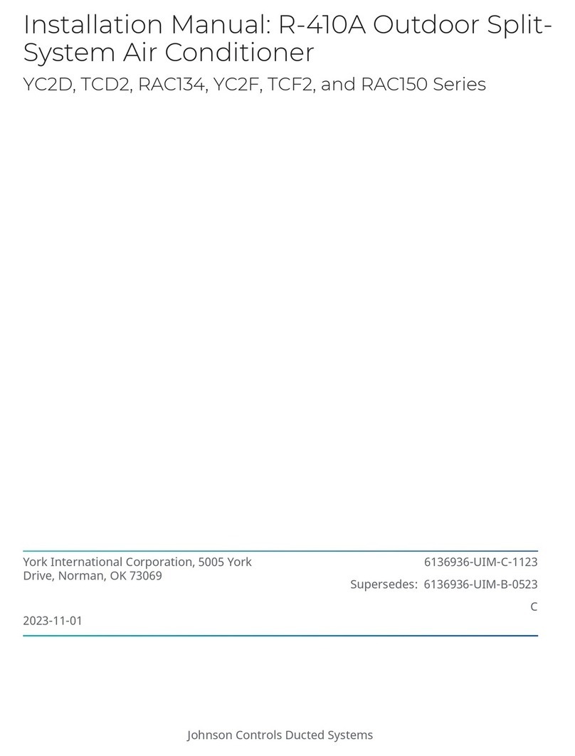 Johnson Controls YC2D Series User manual