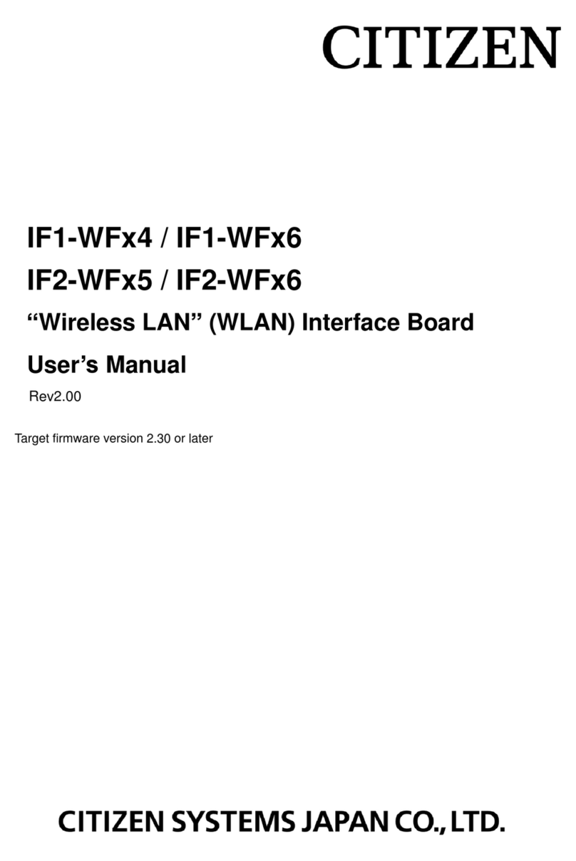Citizen IF1-WF 4 Series user manual