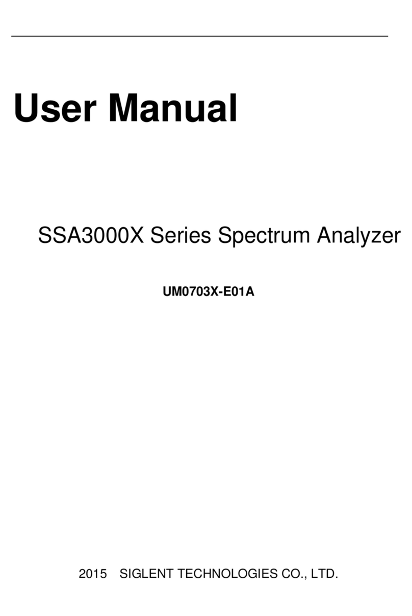 SIGLENT TECHNOLOGIES SSA3032X User manual