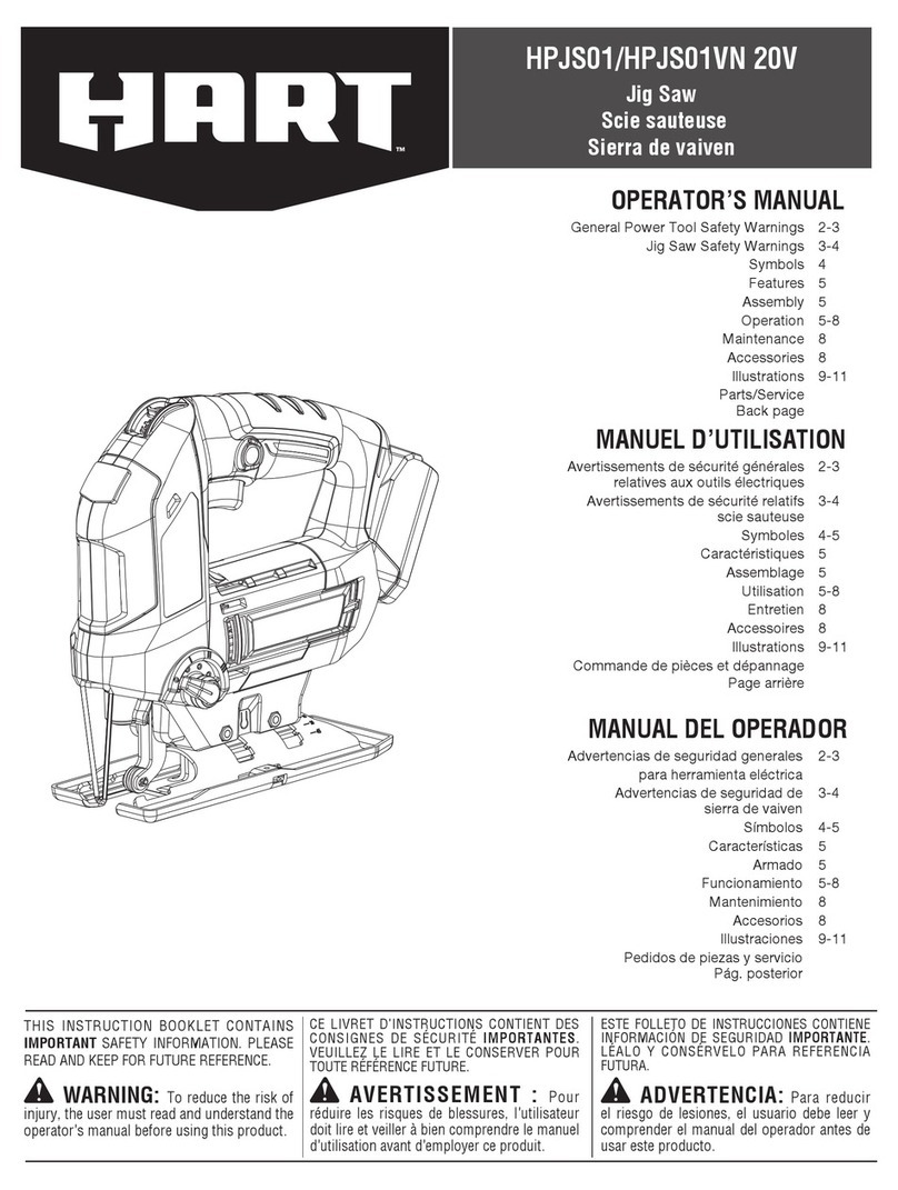 HART HPJS01VN Operator's manual