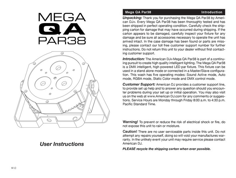 American DJ Mega QA Par38 instruction manual