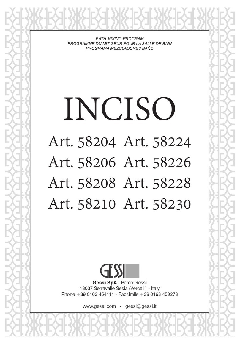 Gessi INCISO 58204 Troubleshooting guide