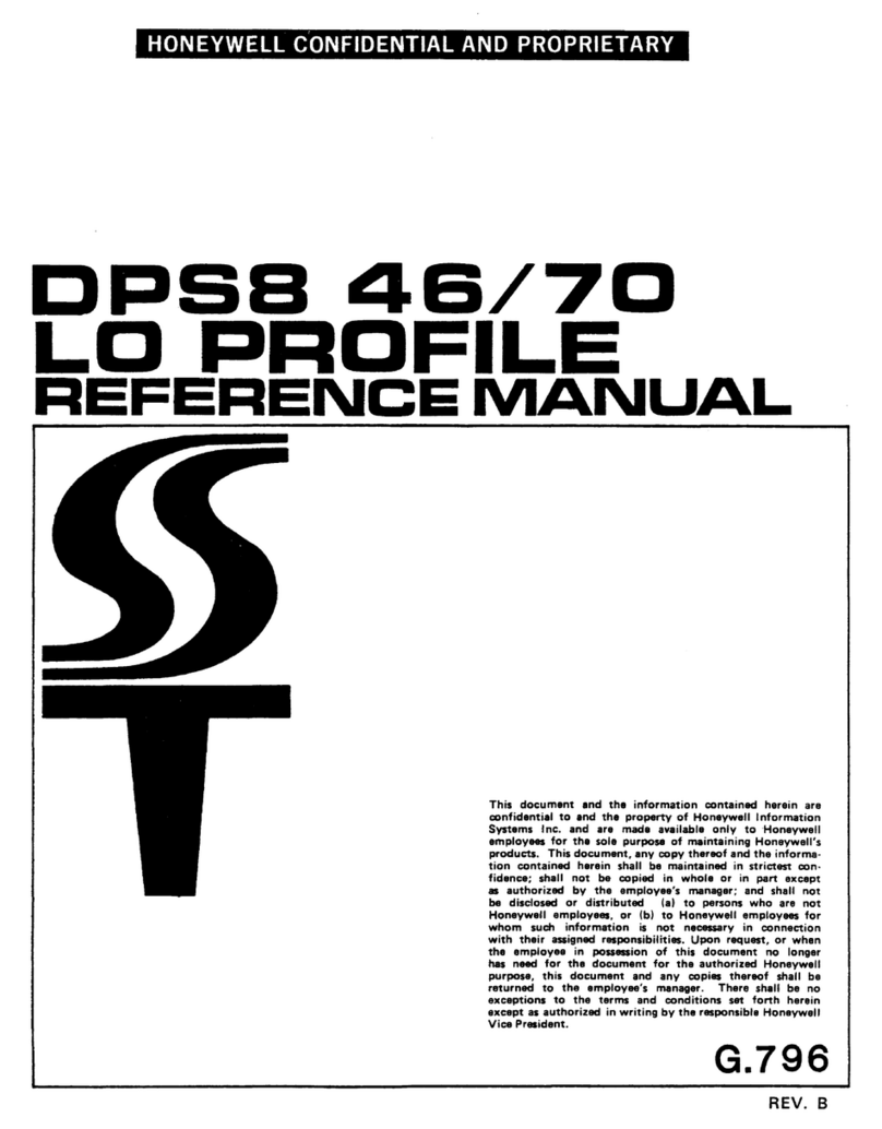 Honeywell DPS8 46 LO PROFILE User manual