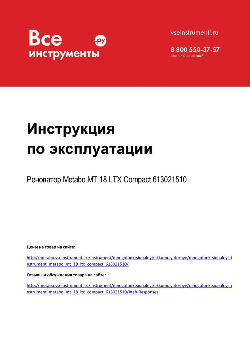 Metabo 613021510 User manual