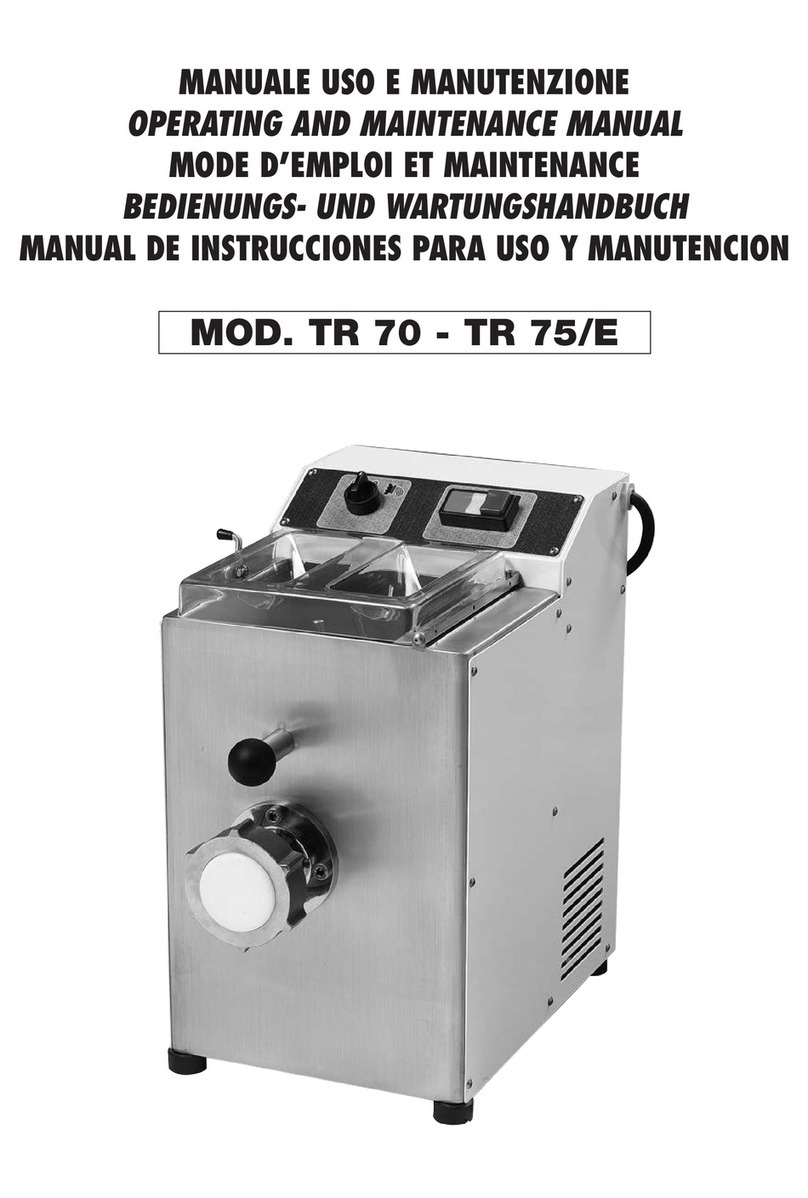 Gastrodomus TR 75/E Operating and maintenance manual