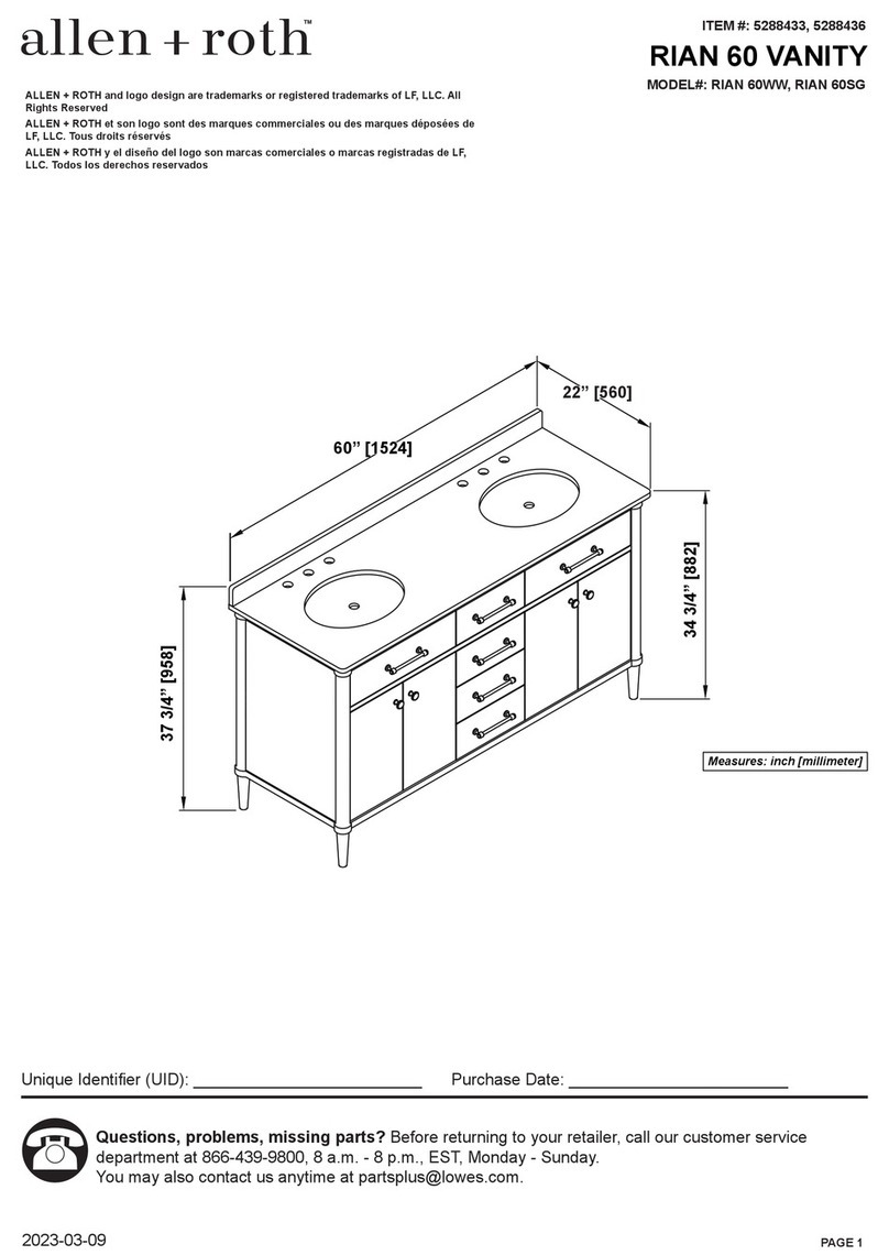 Allen + Roth RIAN 60 User manual Allen + Roth RIAN 60 User manual