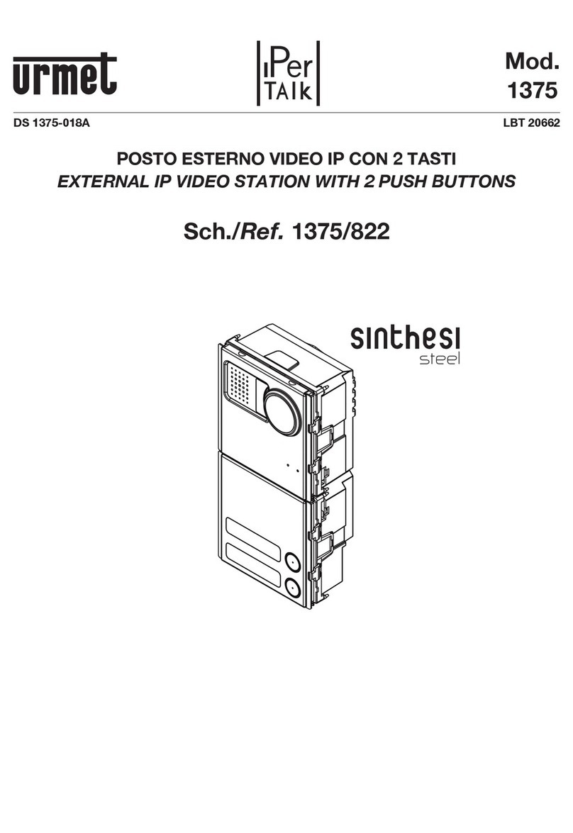 urmet domus iPerTalk 1375/822 quick start guide