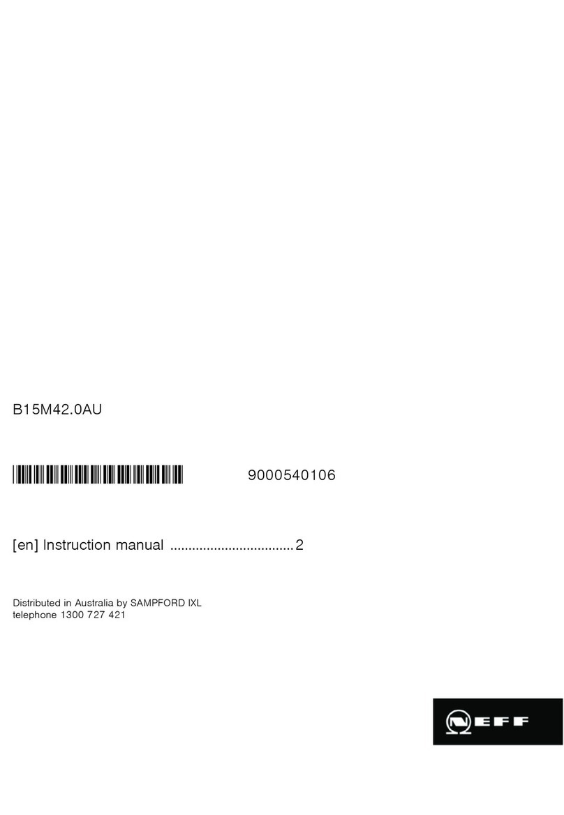 NEFF B15M42 0AU Series User manual
