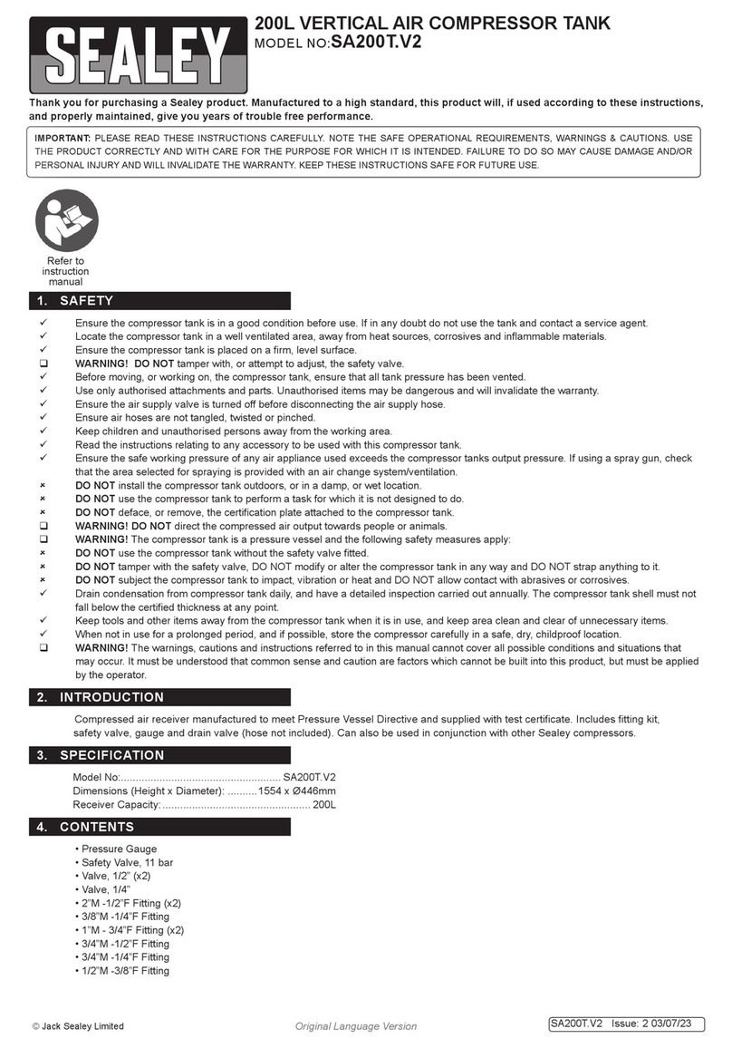 Sealey SA200T.V2 quick start guide