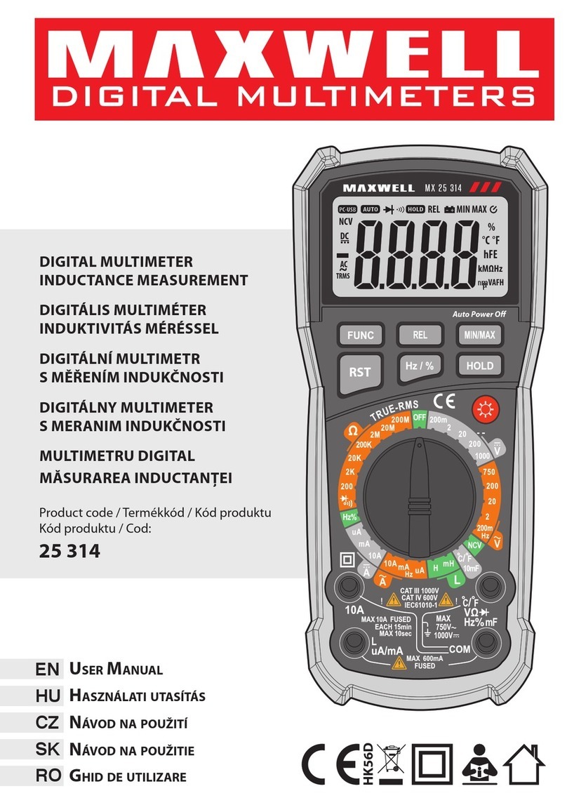 Maxwell Digital Multimeters MX 25 314 User manual