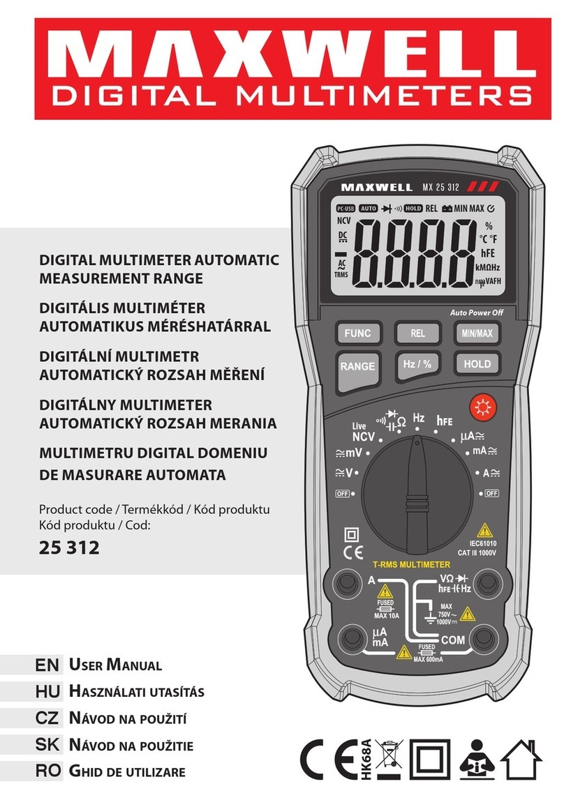 Maxwell Digital Multimeters MX 25 312 User manual
