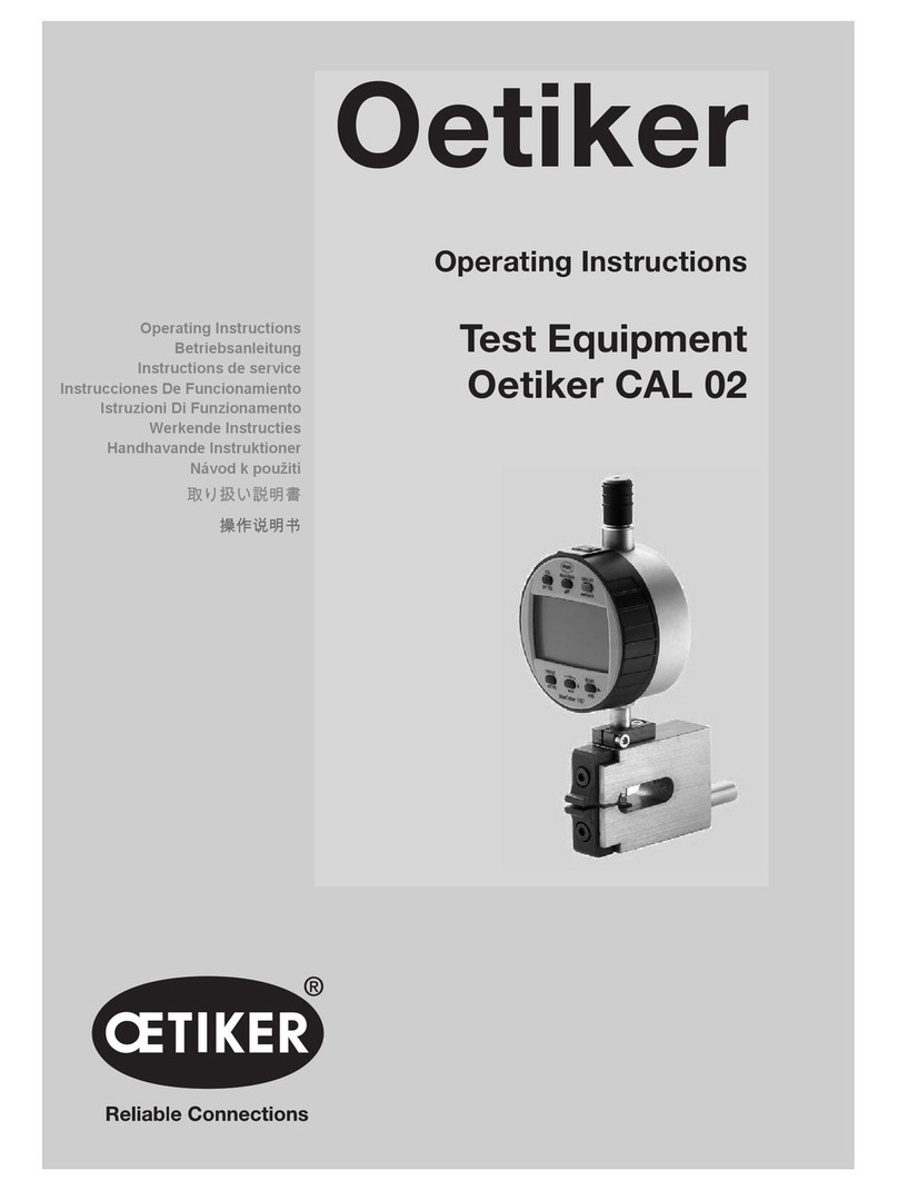 OETIKER CAL 02 operating instructions OETIKER CAL 02 operating instructions