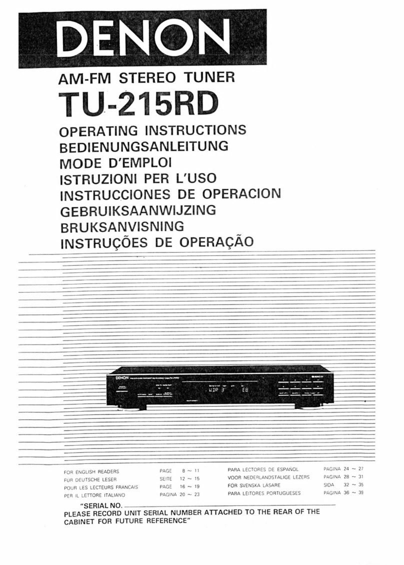 Denon TU-215RD operating instructions