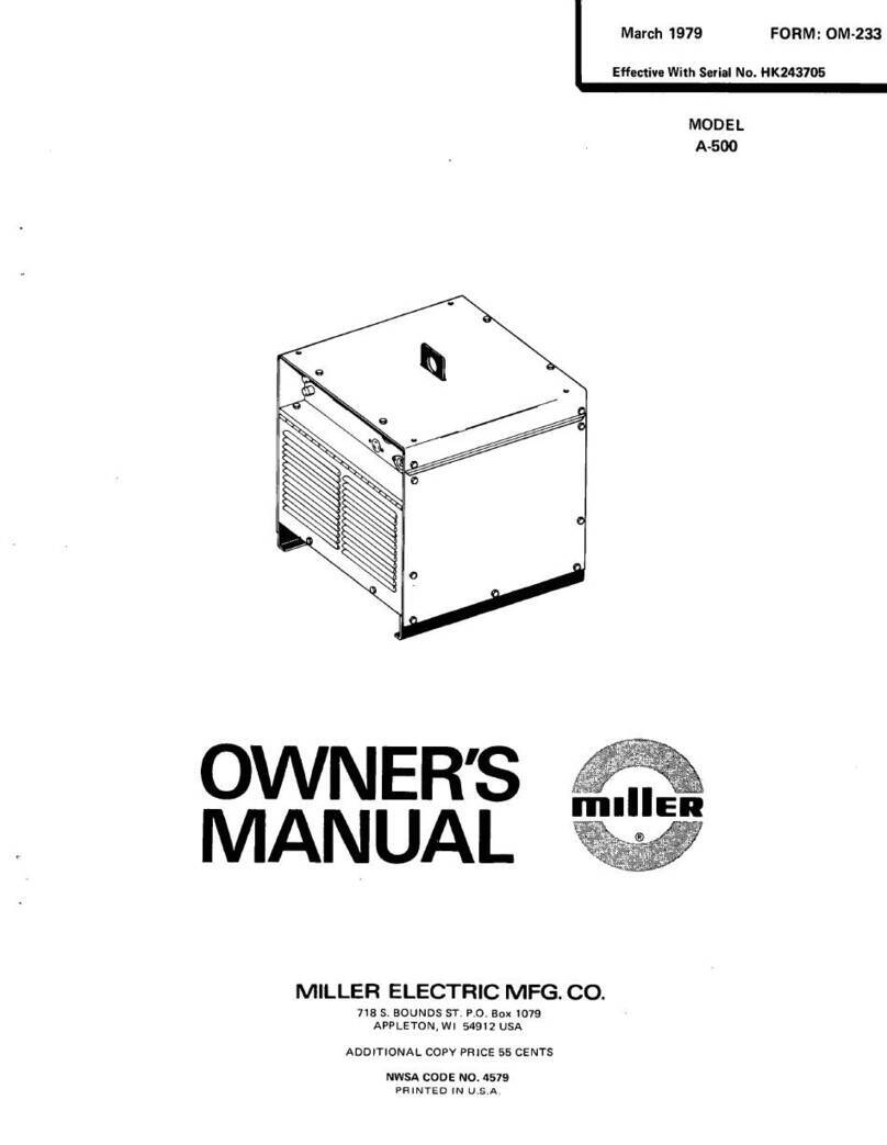 Miller A-500 User manual