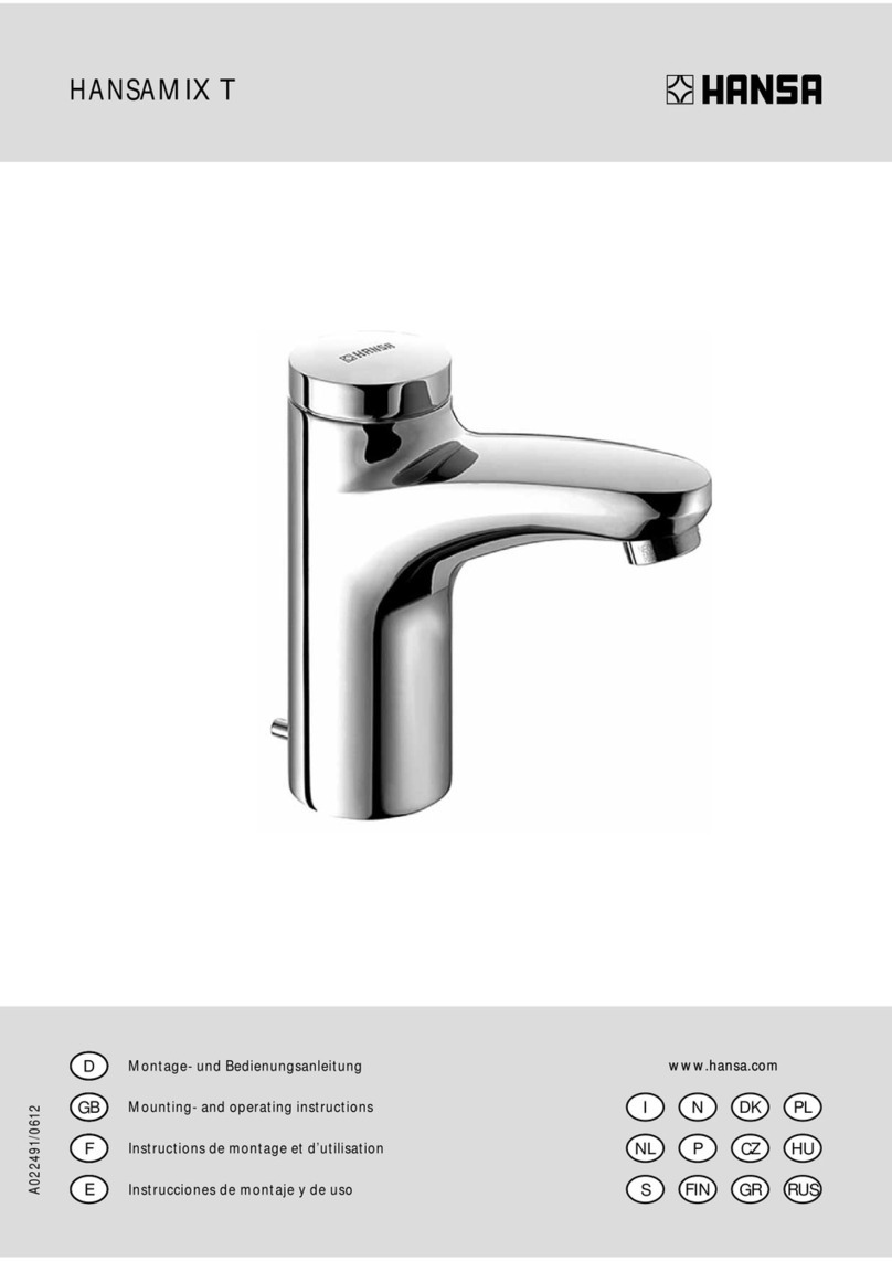 Hansa HANSAMIX T 5075 2211 Mounting and operating instructions