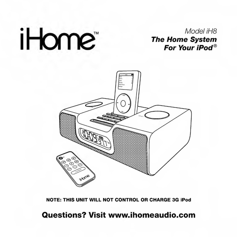 iHome iH8 manual
