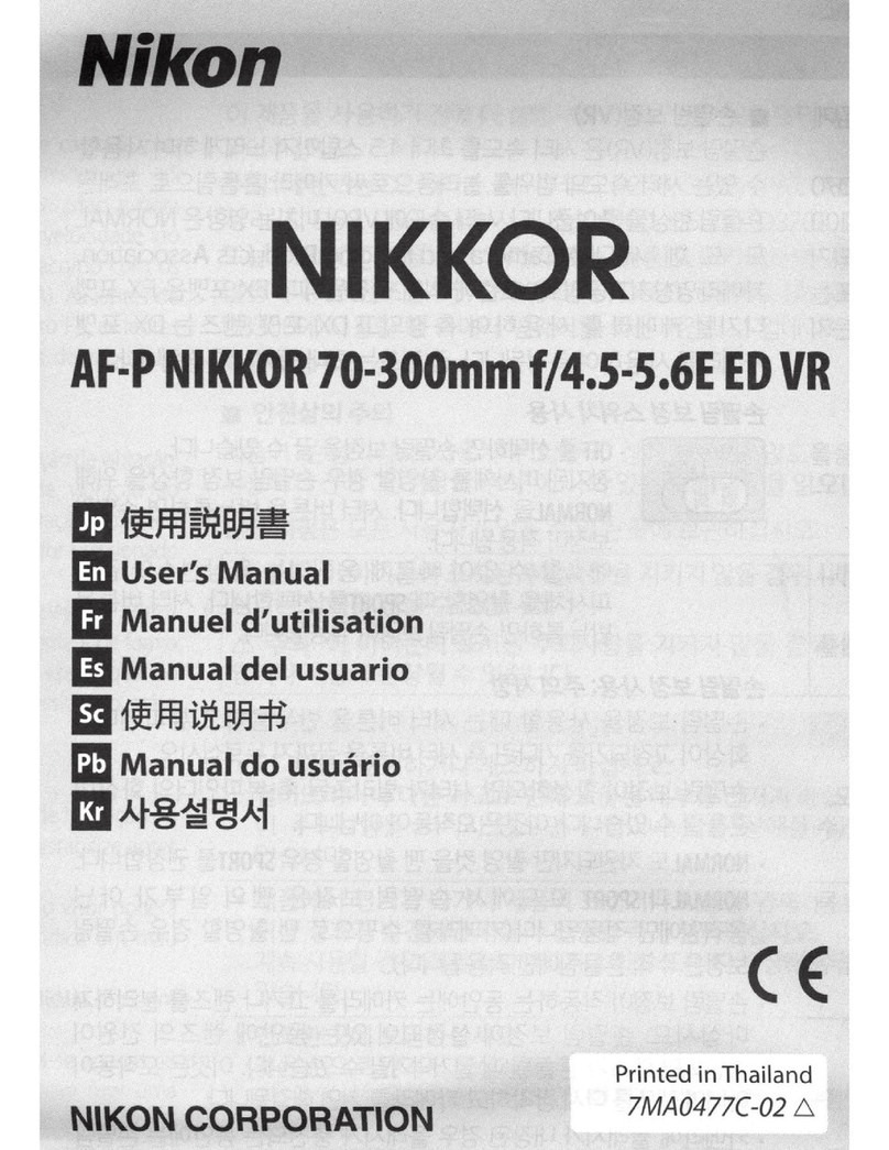Nikon AF-P NIKKOR 70-300mm f/4.5-5.6E ED VR user manual Nikon AF-P NIKKOR 70-300mm f/4.5-5.6E ED VR user manual