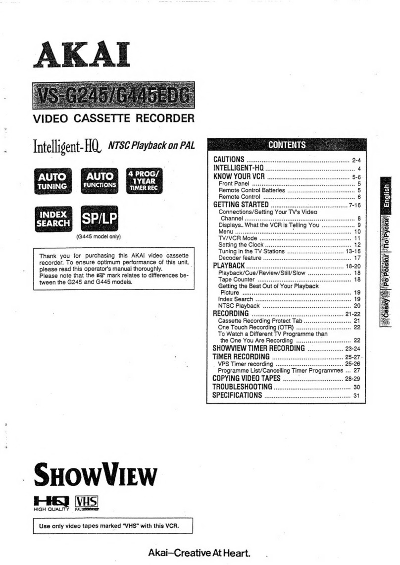 Akai SHOWVIEW VS-G245EDG manual