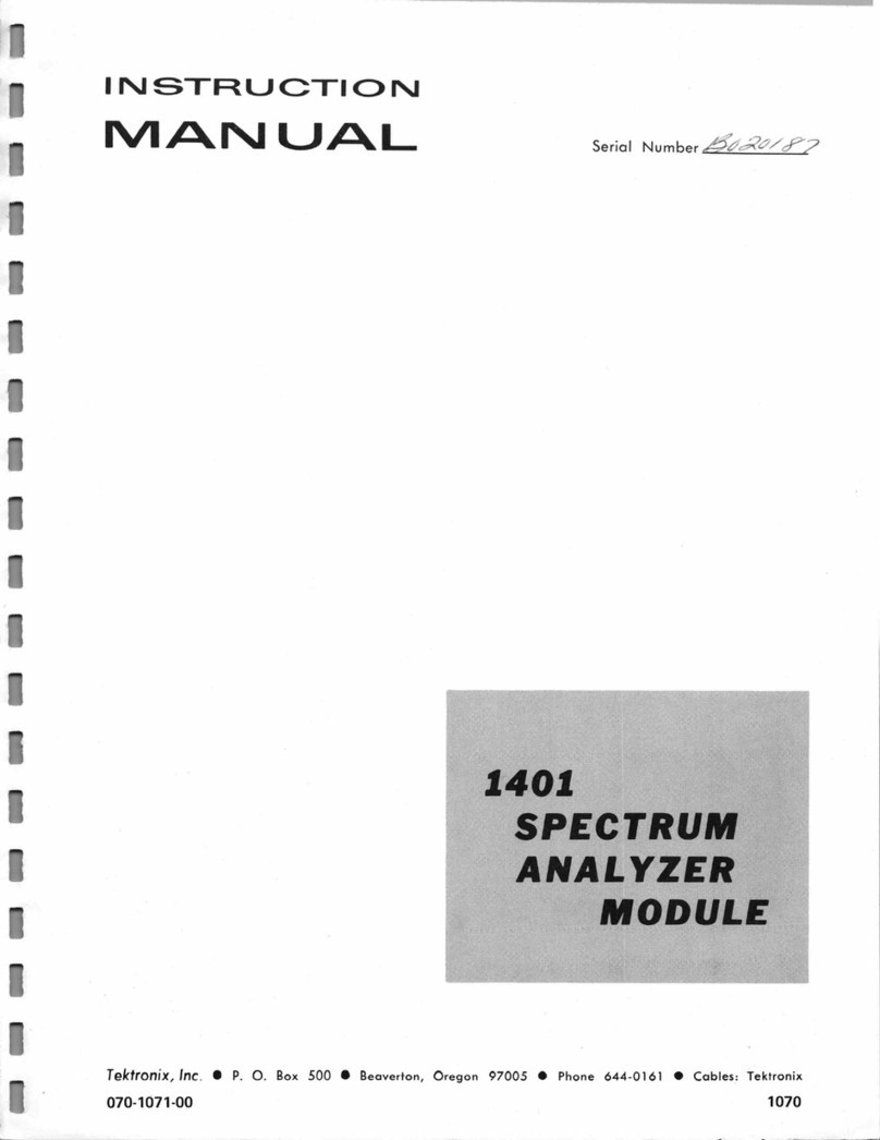 Tektronix 1401 User manual