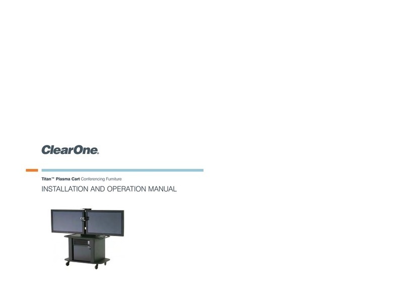 Clear One Titan Media Cart Installation and operation manual Clear One Titan Media Cart Installation and operation manual