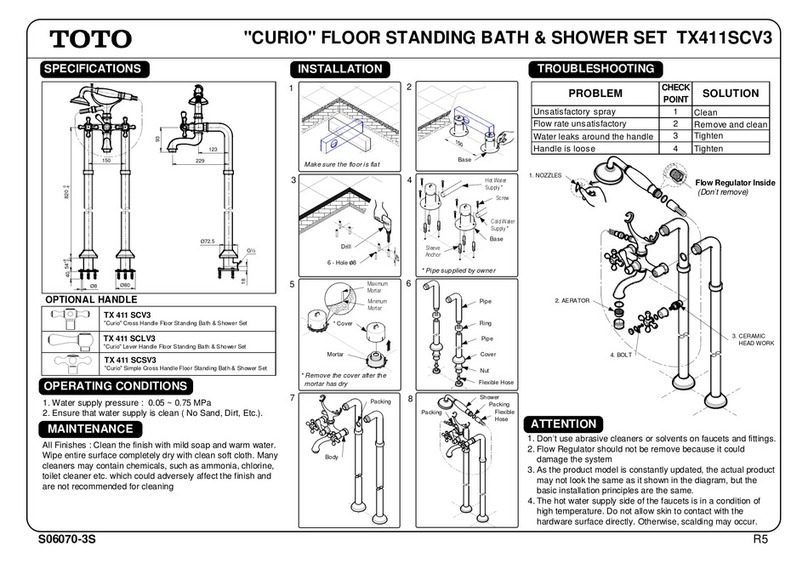 Toto CURIO TX411SCV3 manual