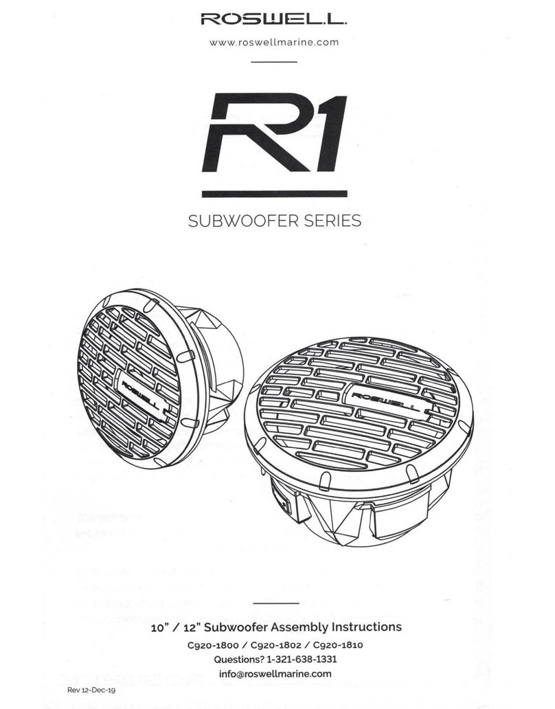Roswell R1 Series Assembly instructions Roswell R1 Series Assembly instructions
