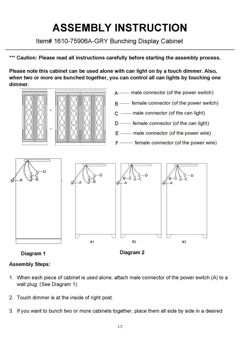 Hooker Furniture 1610-75906A-GRY User manual