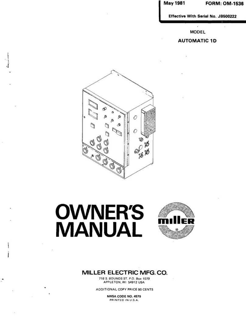 Miller Electric AUTOMATIC 1D User manual