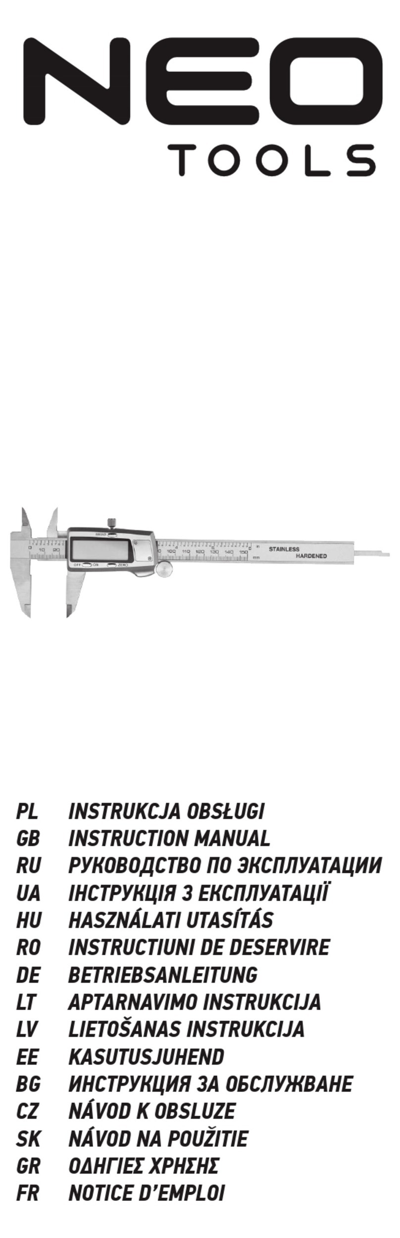 NEO TOOLS 75-011 instruction manual
