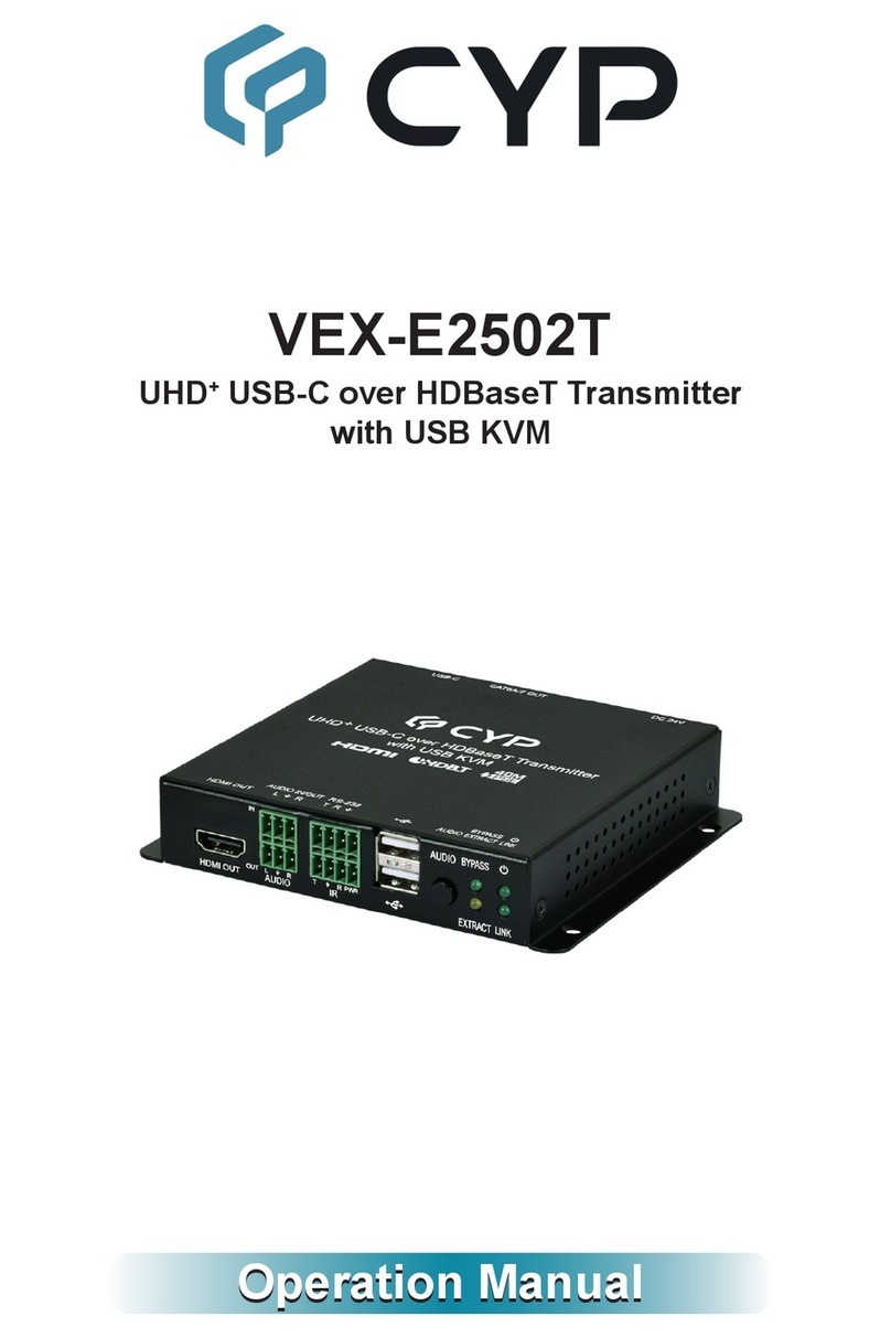 Cypress VEX-E2502T Operation manual