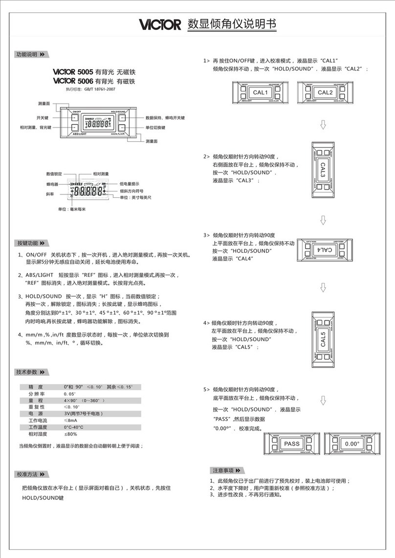 Victor 5005 User manual Victor 5005 User manual