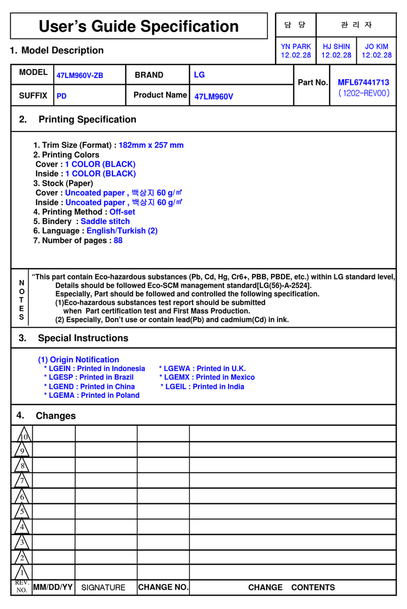 LG 47LM86 Series User manual