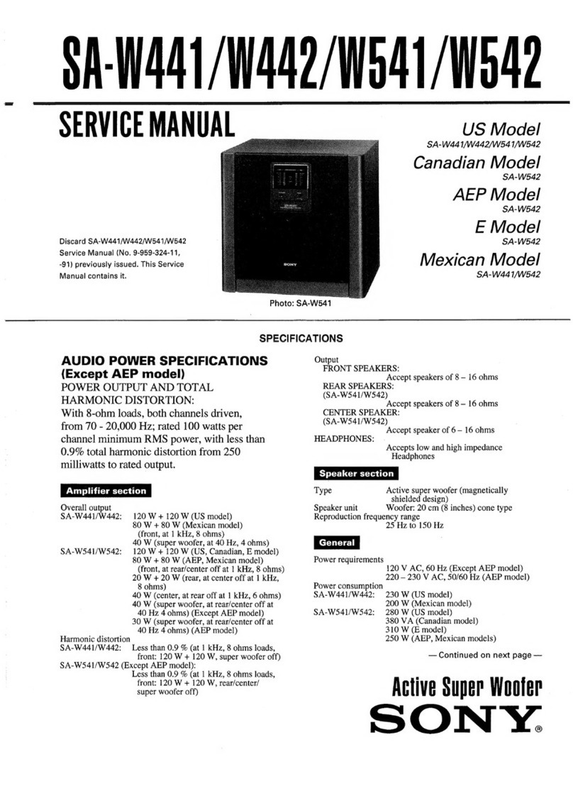 Sony SA-W441 Service manual