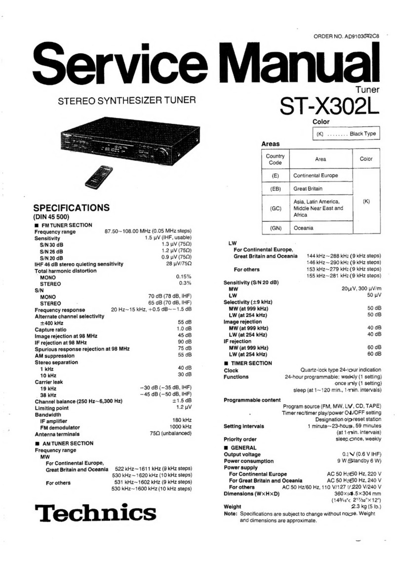 Technics ST-X302L User manual