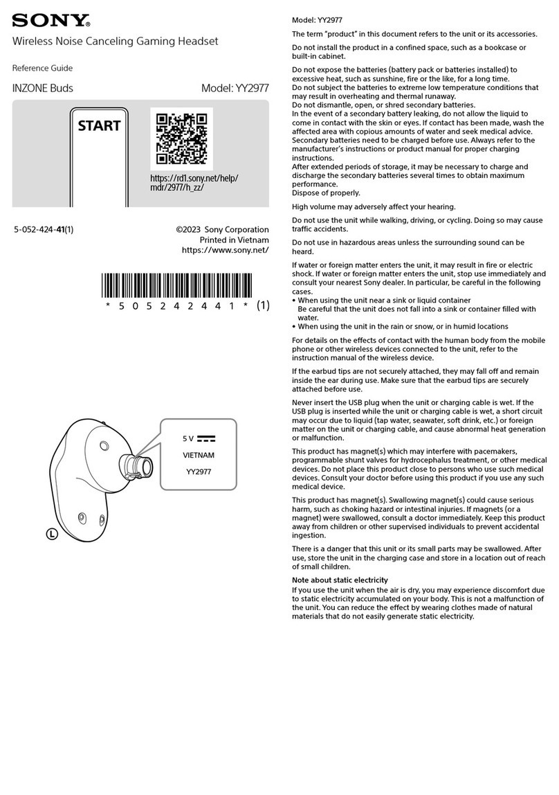 Sony YY2977 User manual
