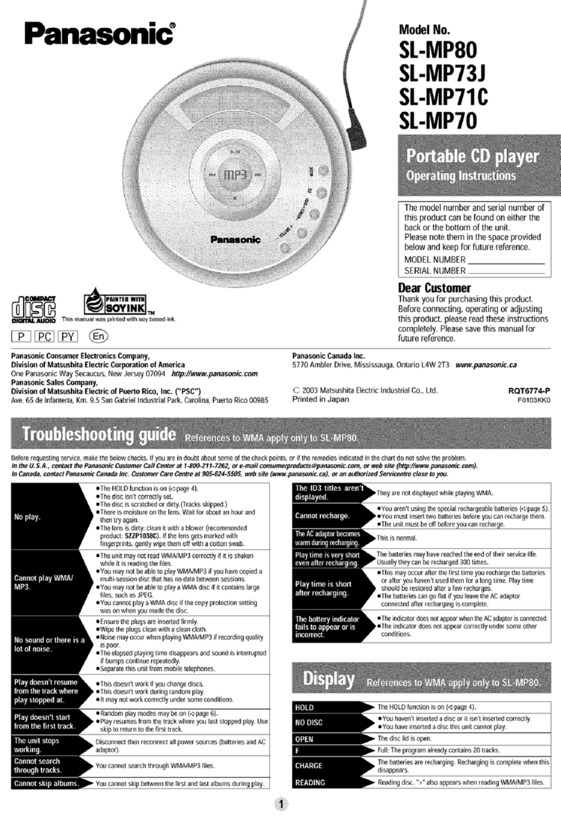 Panasonic SL-MP80 User manual