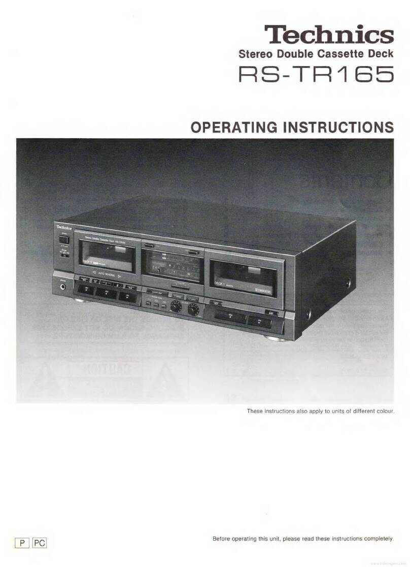 Technics RS-TR165 operating instructions