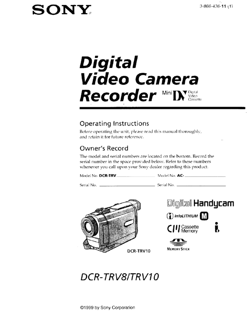 Sony Digital Handycam DCR-TRV8 User manual