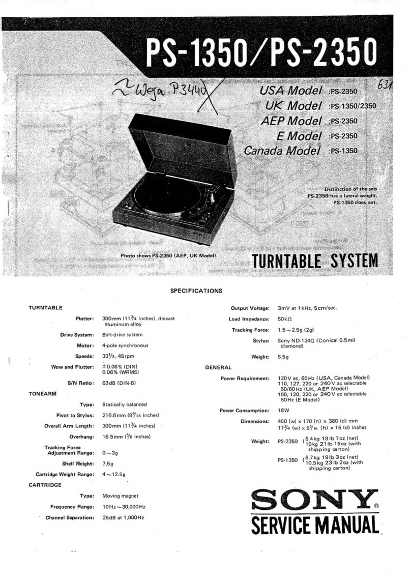 Sony PS-1350 User manual