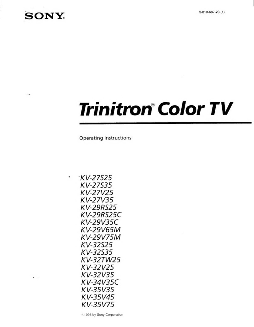 Sony KV-27S25 - 27" Trinitron Color Tv User manual
