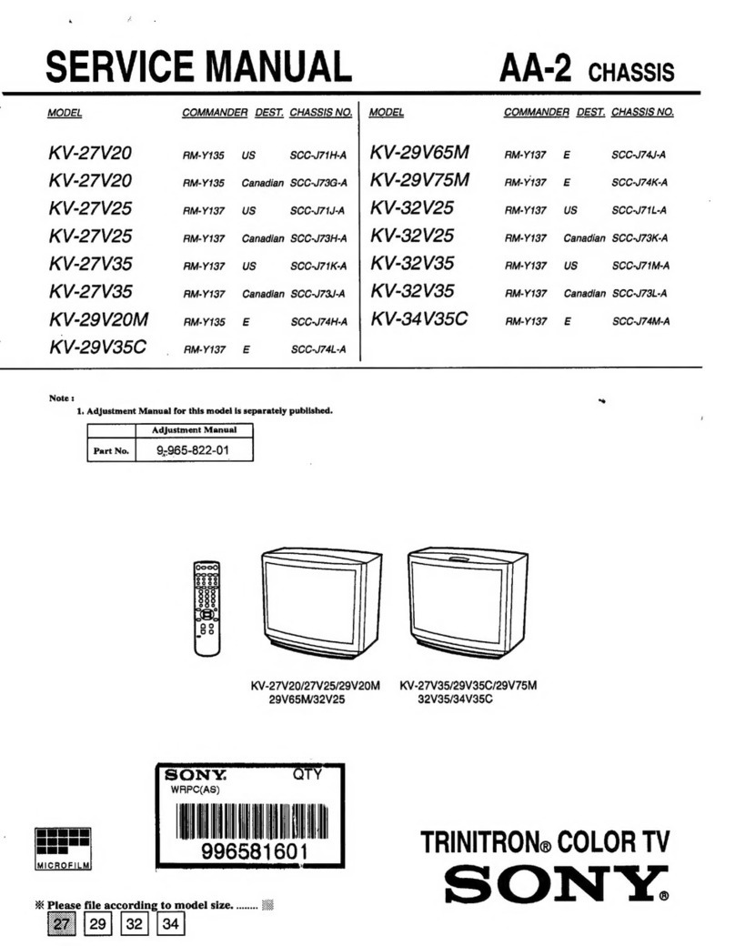 Sony Trinitron KV-27V20 User manual
