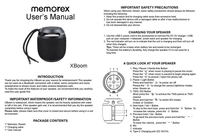 Memorex XBoom user manual