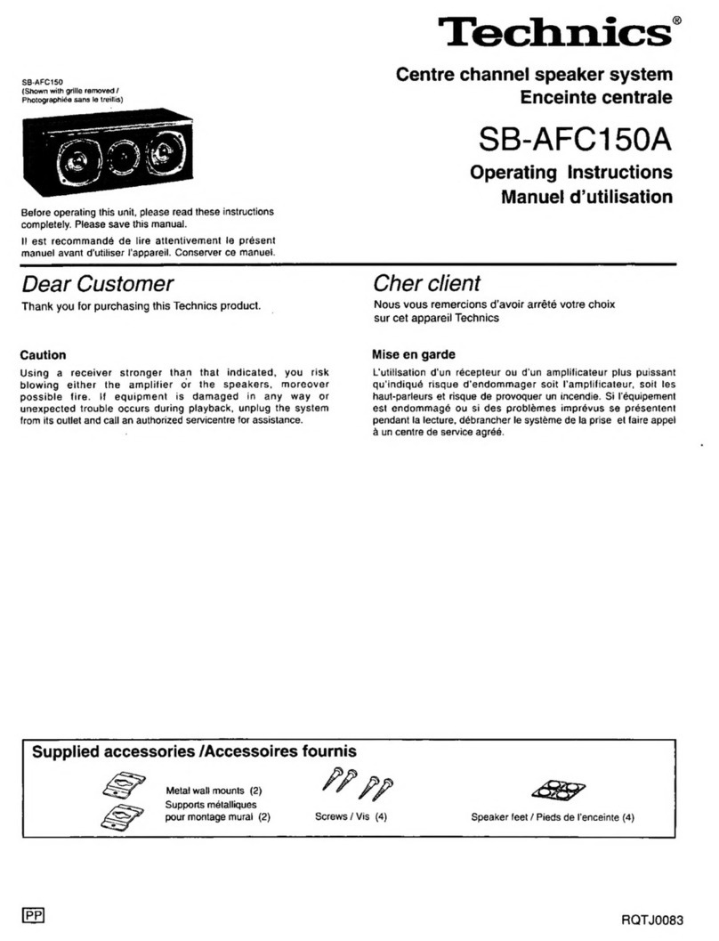 Technics SB-AFC150A User manual