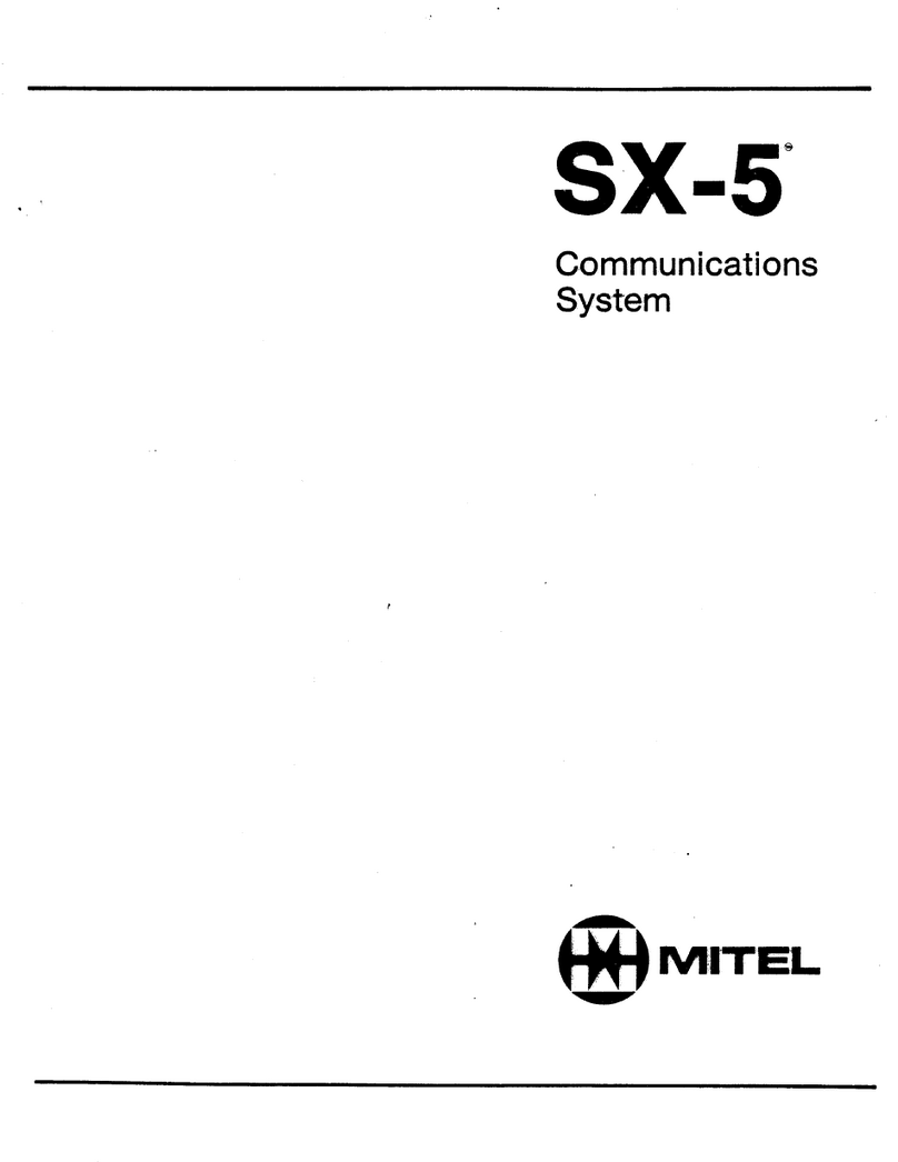 Mitel SX-5 User manual