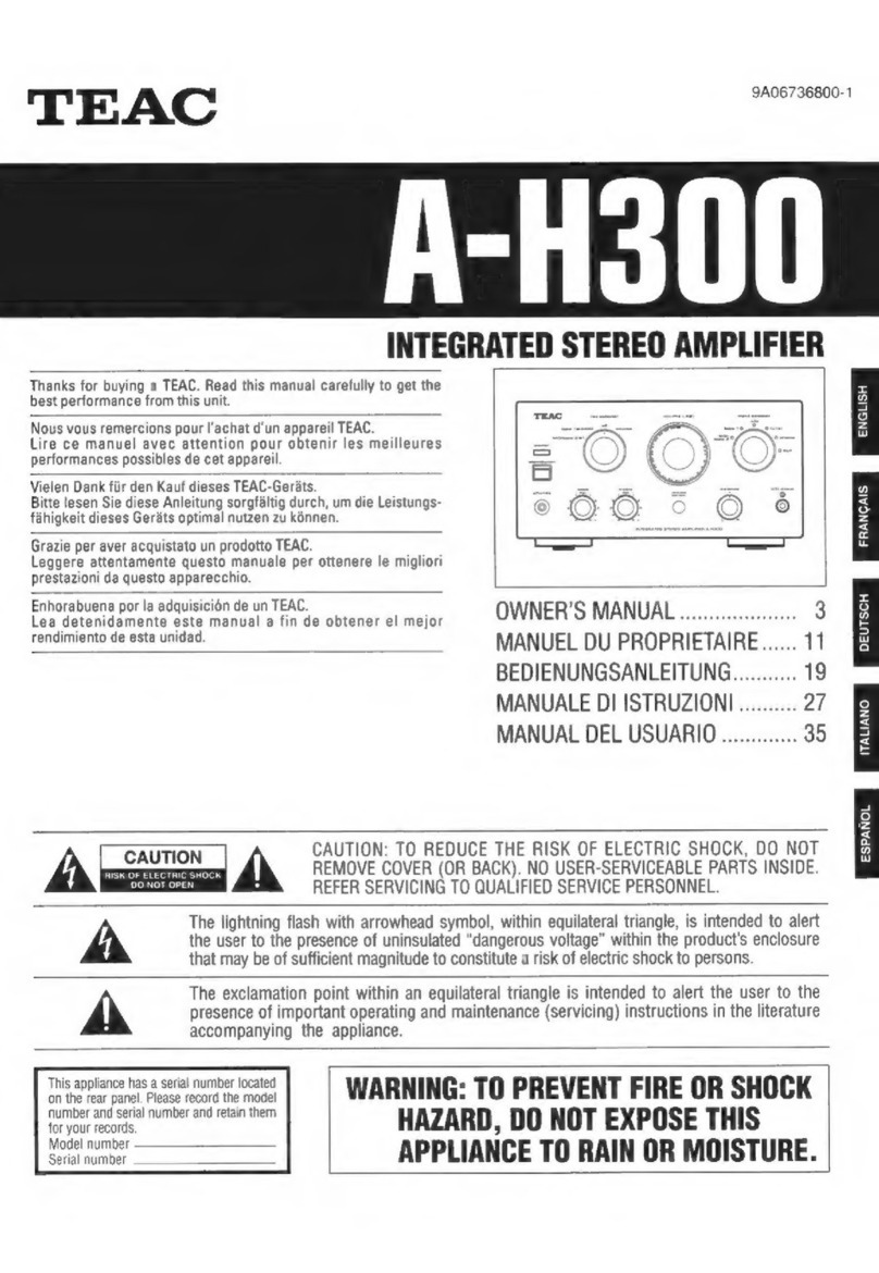 Teac A-H300 mkIII owner's manual