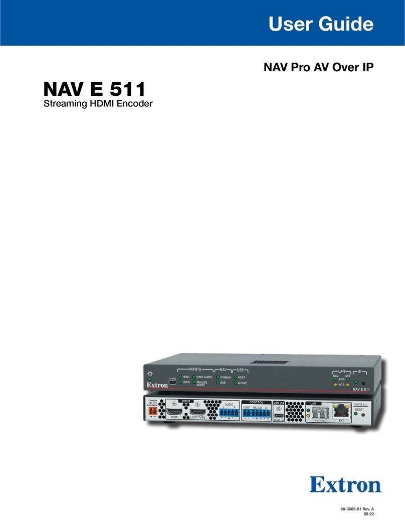 Extron electronics NAV E 511 user guide