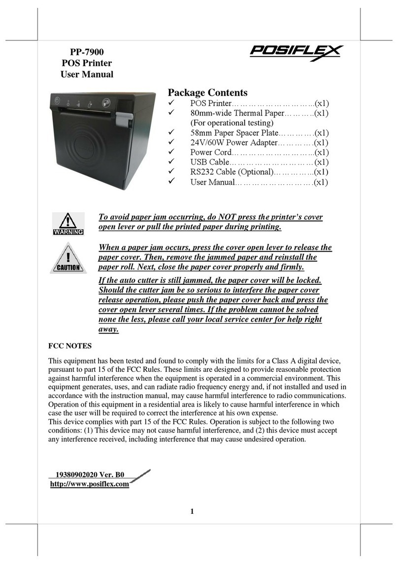 POSIFLEX PP-7900 User manual