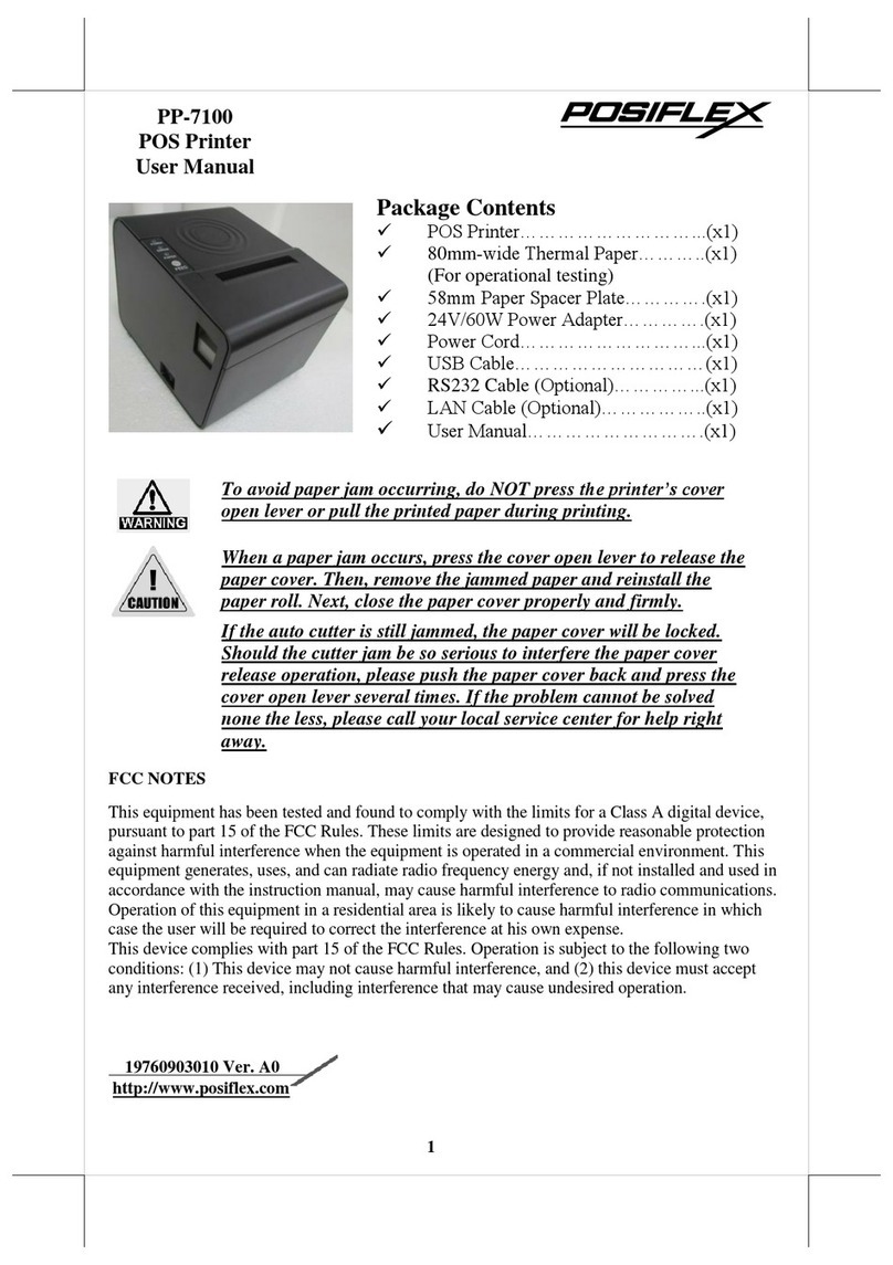 POSIFLEX PP-7100 User manual