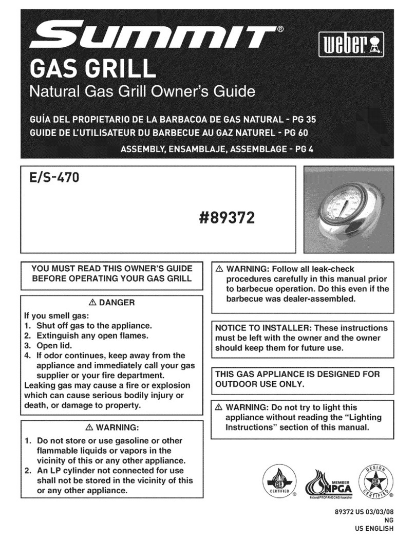 Weber Summit E 470 owner's guide