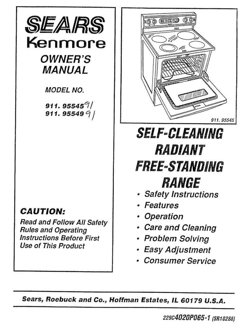 Kenmore 911.9554591 owner's manual